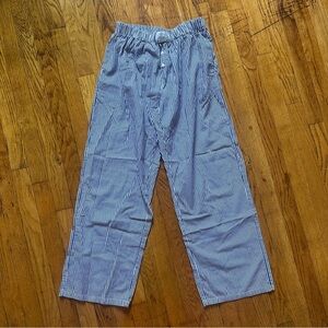 Parke navy white stripe boxer pull on pant cotton